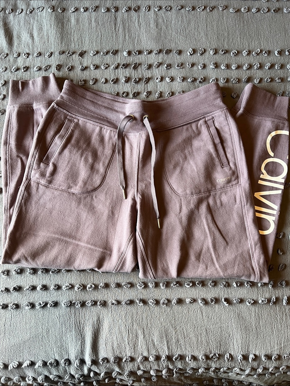 Calvin Klein Lavender Drawstring Joggers